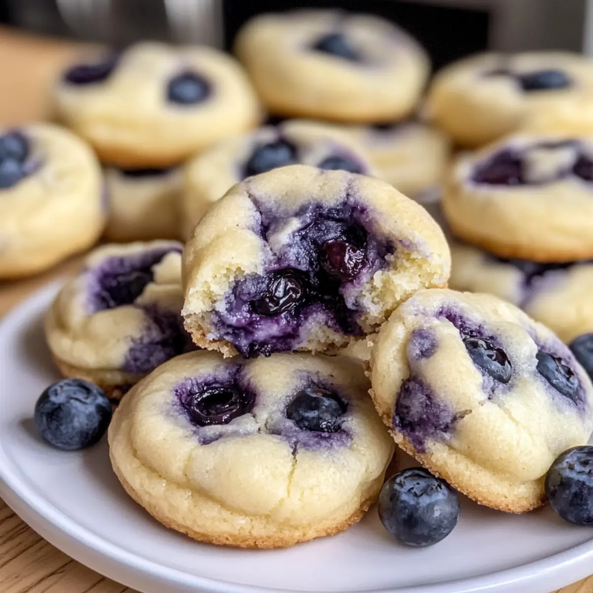 Zitronen-Blaubeer-Cheesecake-Kekse für den Genuss