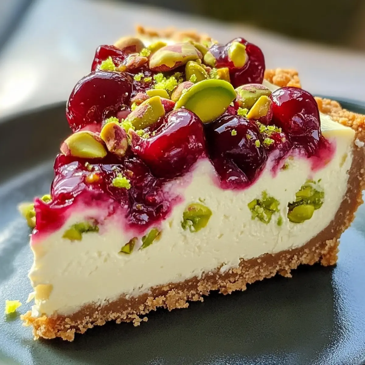 Zitronen-Limetten-Kirsche-Pistazien-Käsekuchen lecker machen