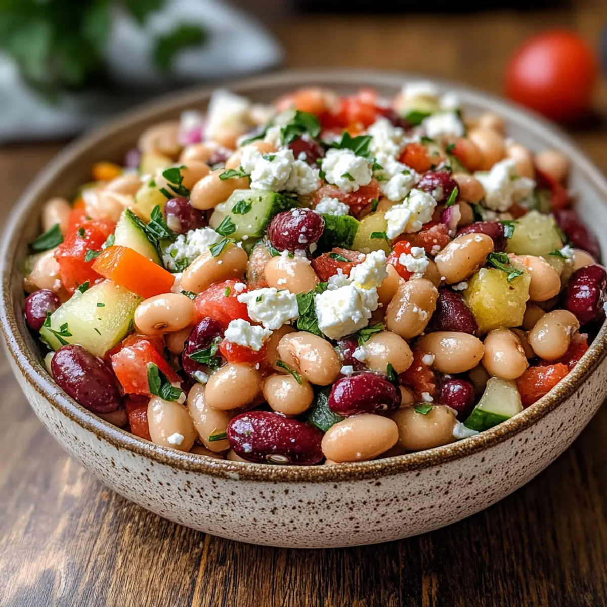 Mediterraner Bohnensalat für den perfekten Sommergenuss