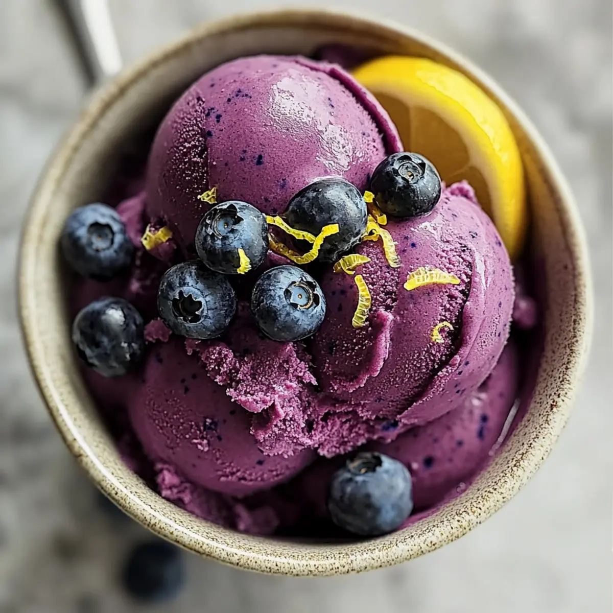Keine Kündigung Heidelbeer-Zitronensorbet Rezept