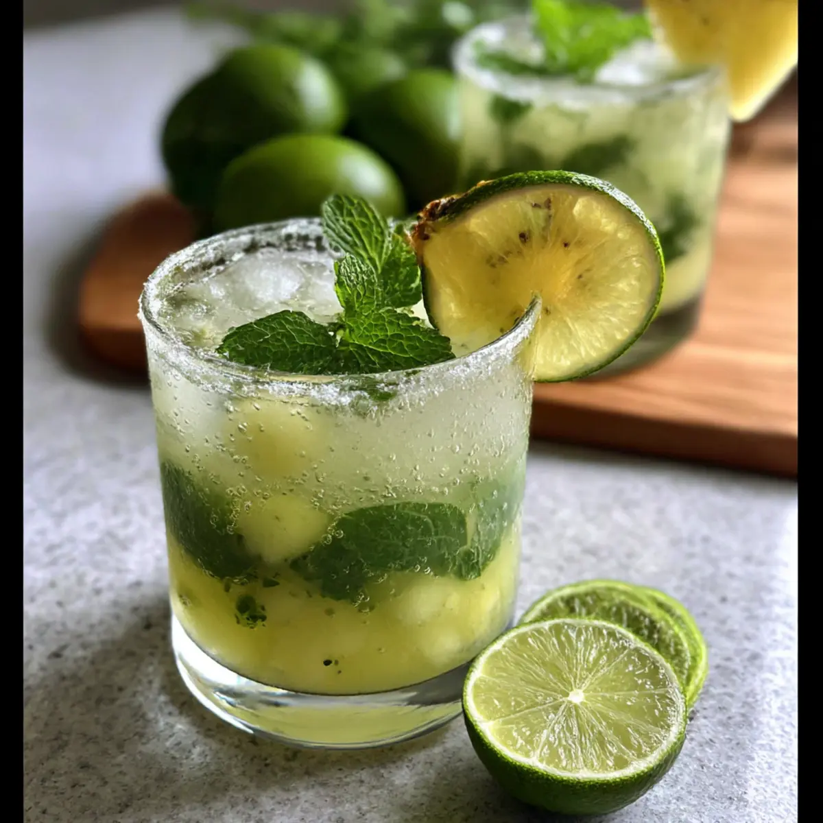 Erfrischender Kiwi Ananas Mojito für den Sommer