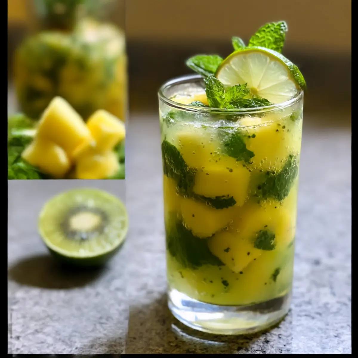Ananas Kiwi Mojito für deinen Sommergenuss