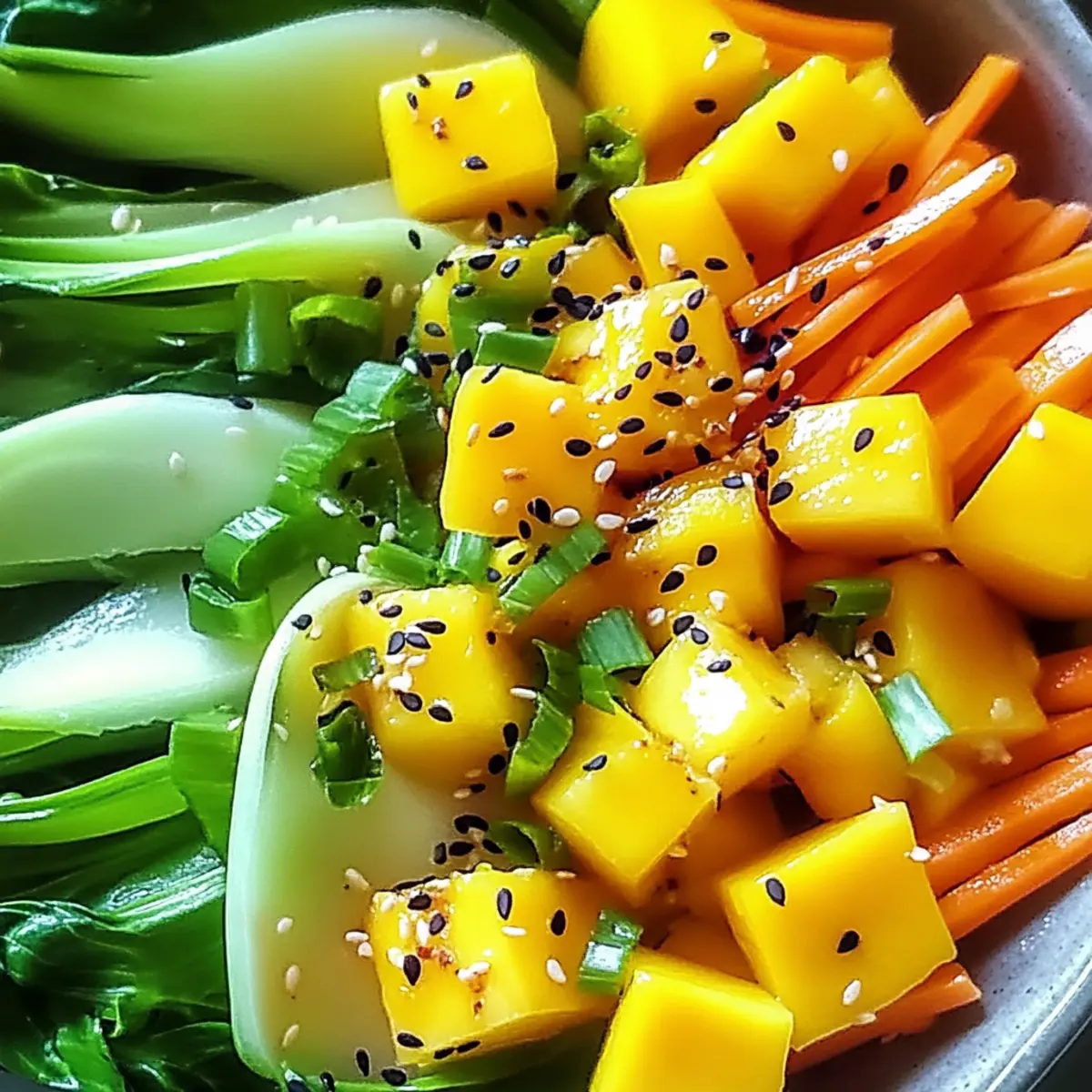 Spitzkohl Mango Salat mit frischem Crunch