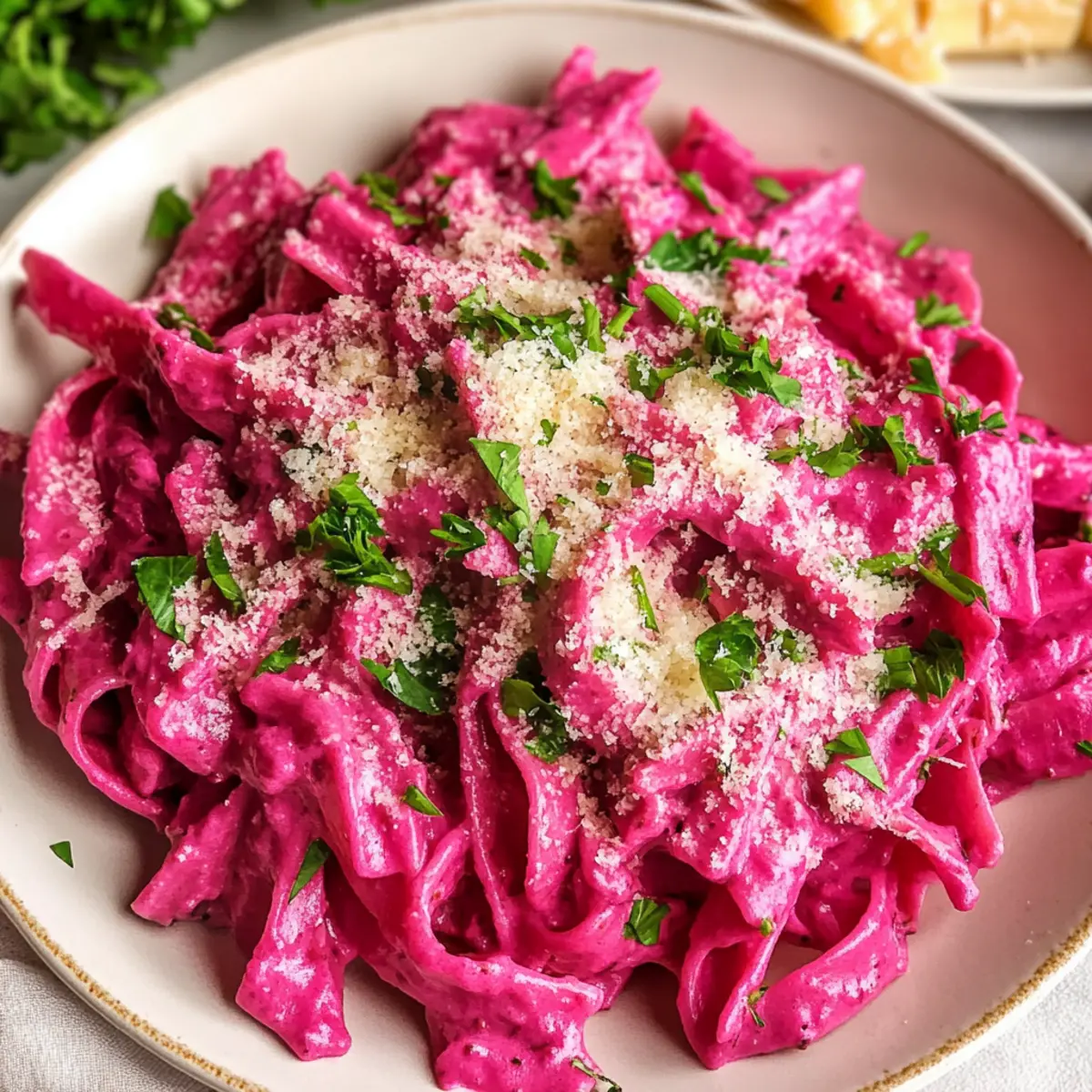 Schnelle und einfache cremige Rote-Bete-Pasta genießen