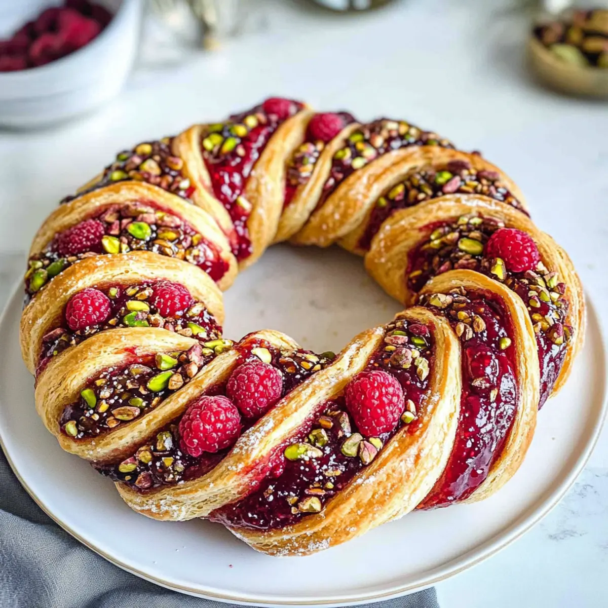 Himbeer- und Pistazienkranz Rezept für besondere Anlässe