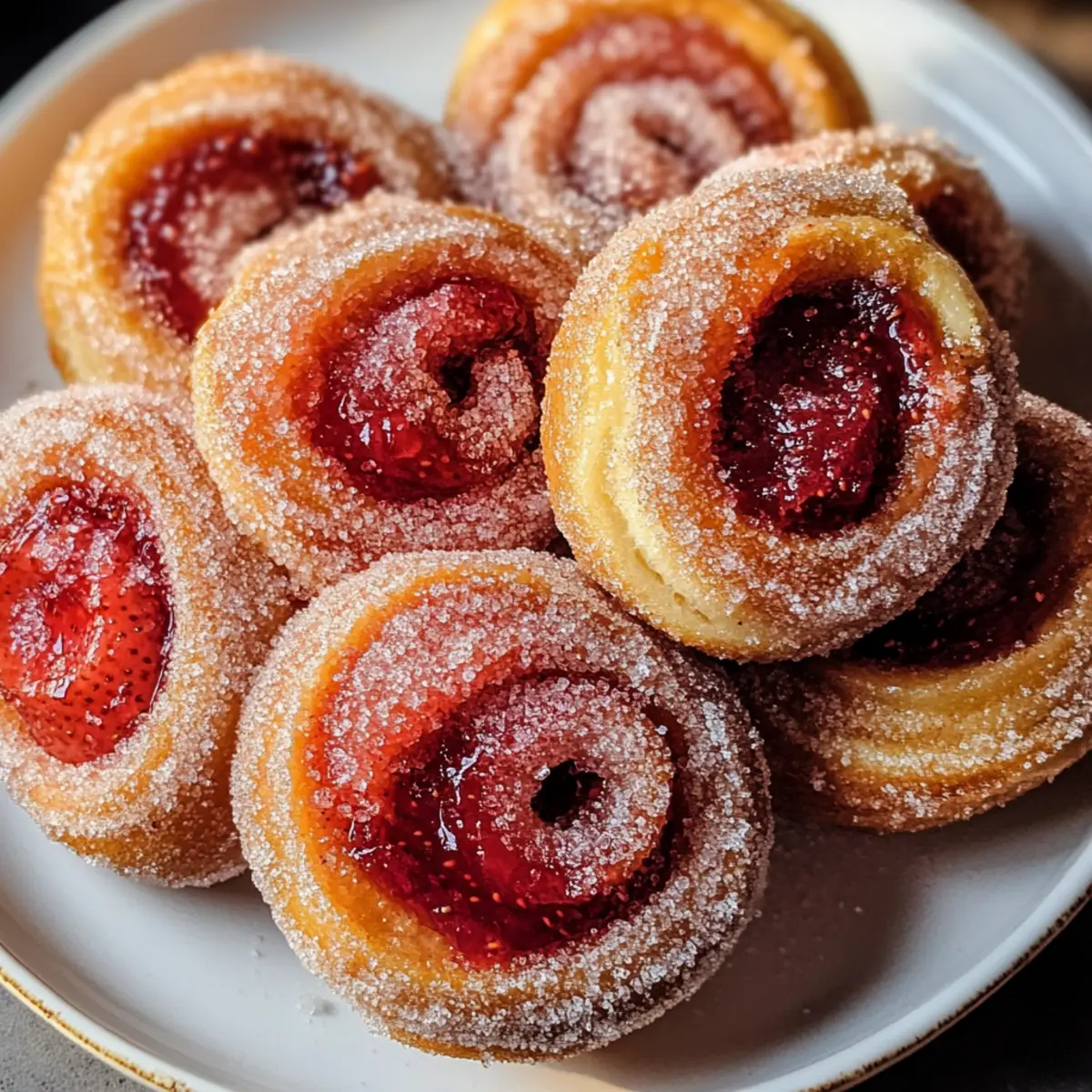Erdbeere Donut Rollen ganz einfach selbst machen