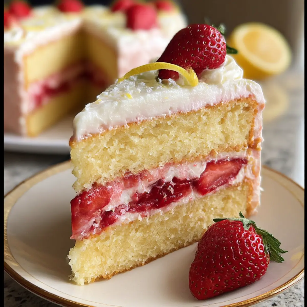 Saftiger Erdbeer-Zitronen-Kuchen für jeden Anlass