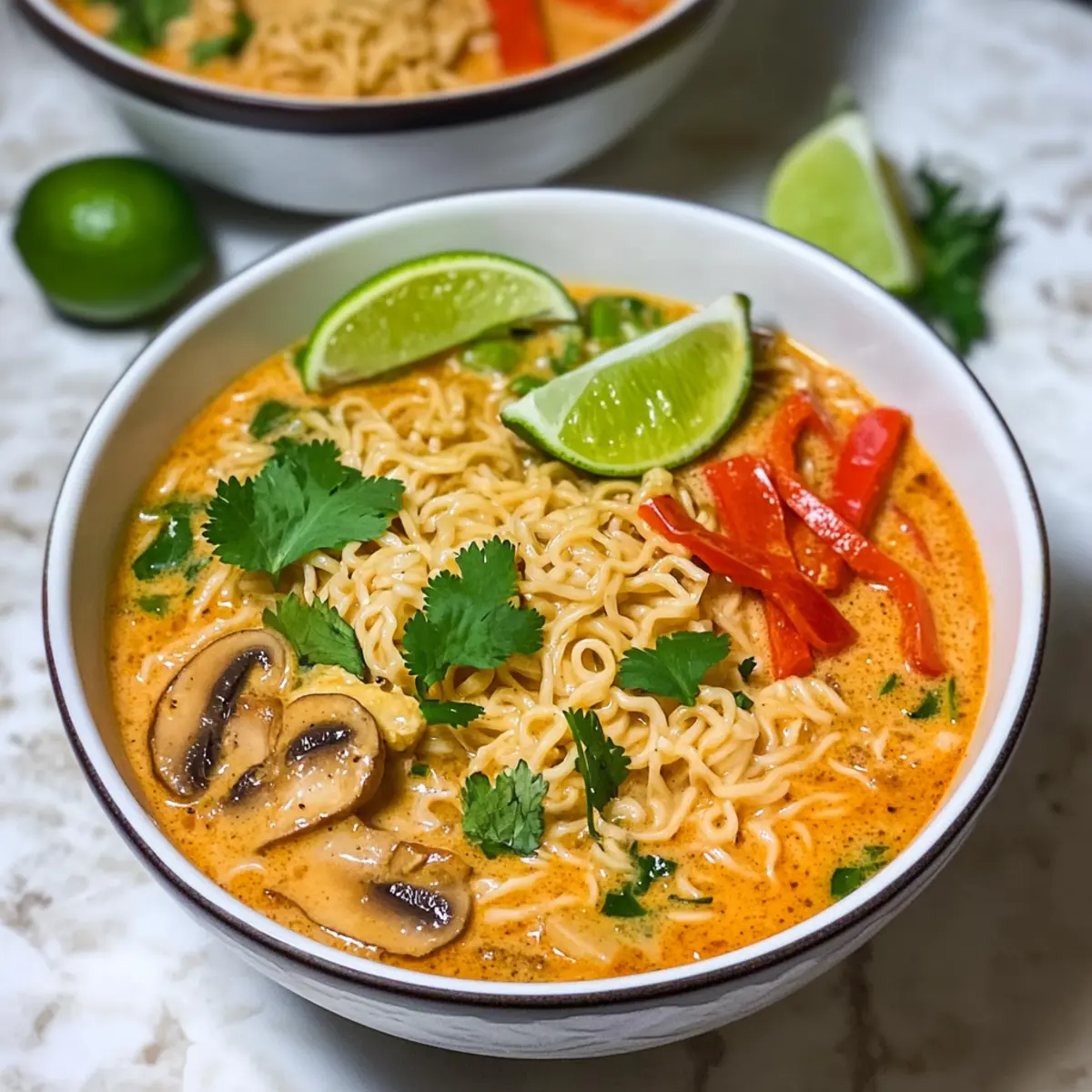 Thai Erdnussbutter Ramen schnell und einfach gemacht