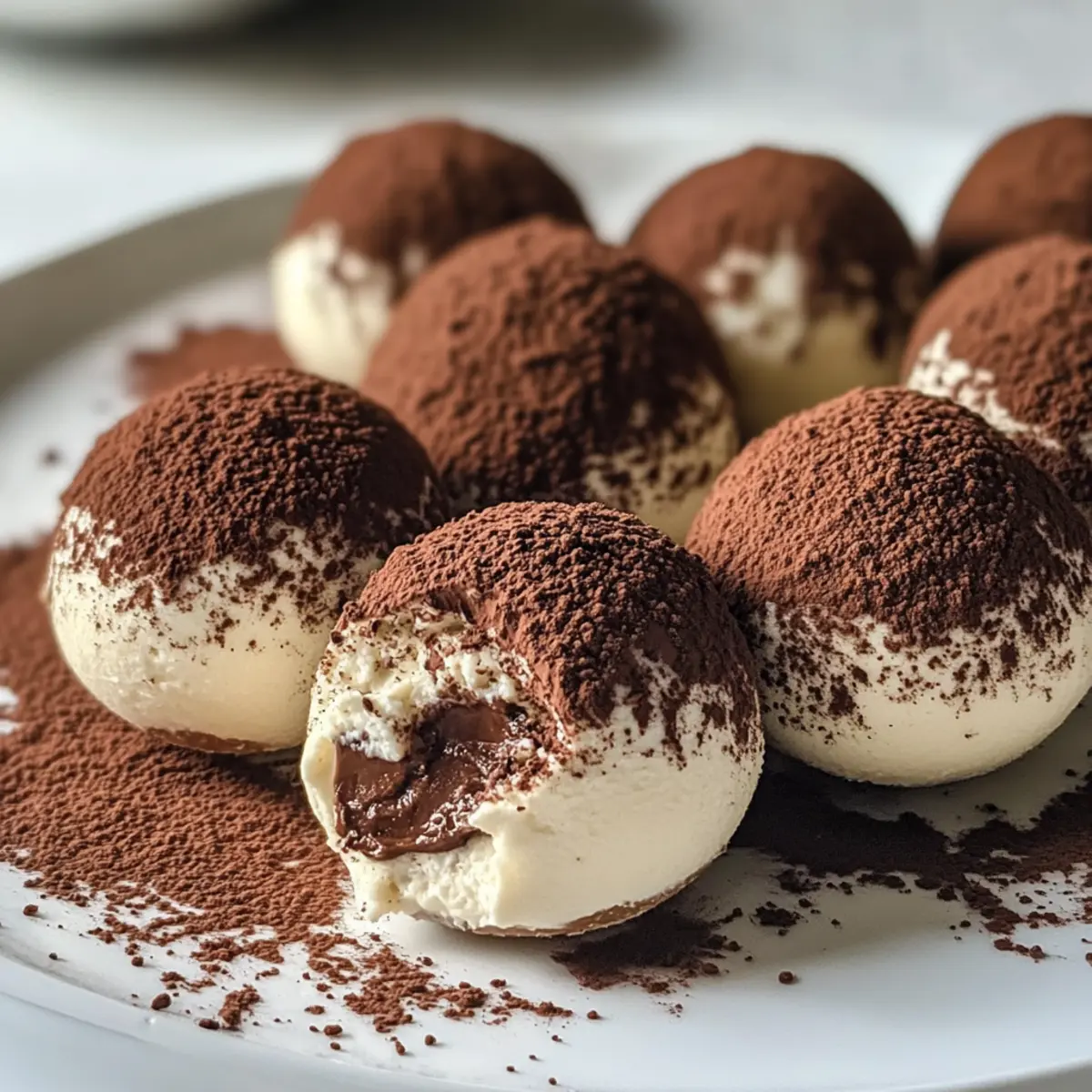 Vegane Tiramisu-Bälle mit Cashew-Creme genießen